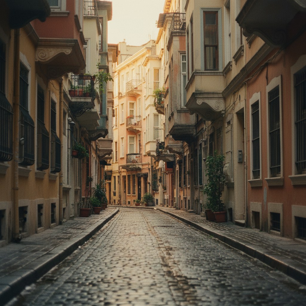 Sabah saatlerinde Beyoğlu arka sokağı